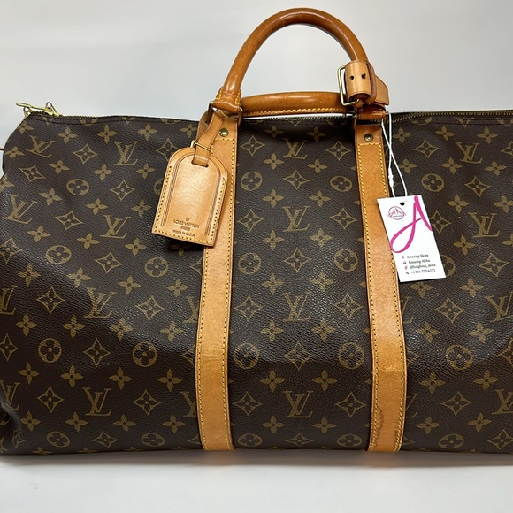 💯 Authentic Louis Vuitton Monogram Keepall 55 - Picture 3 of 15